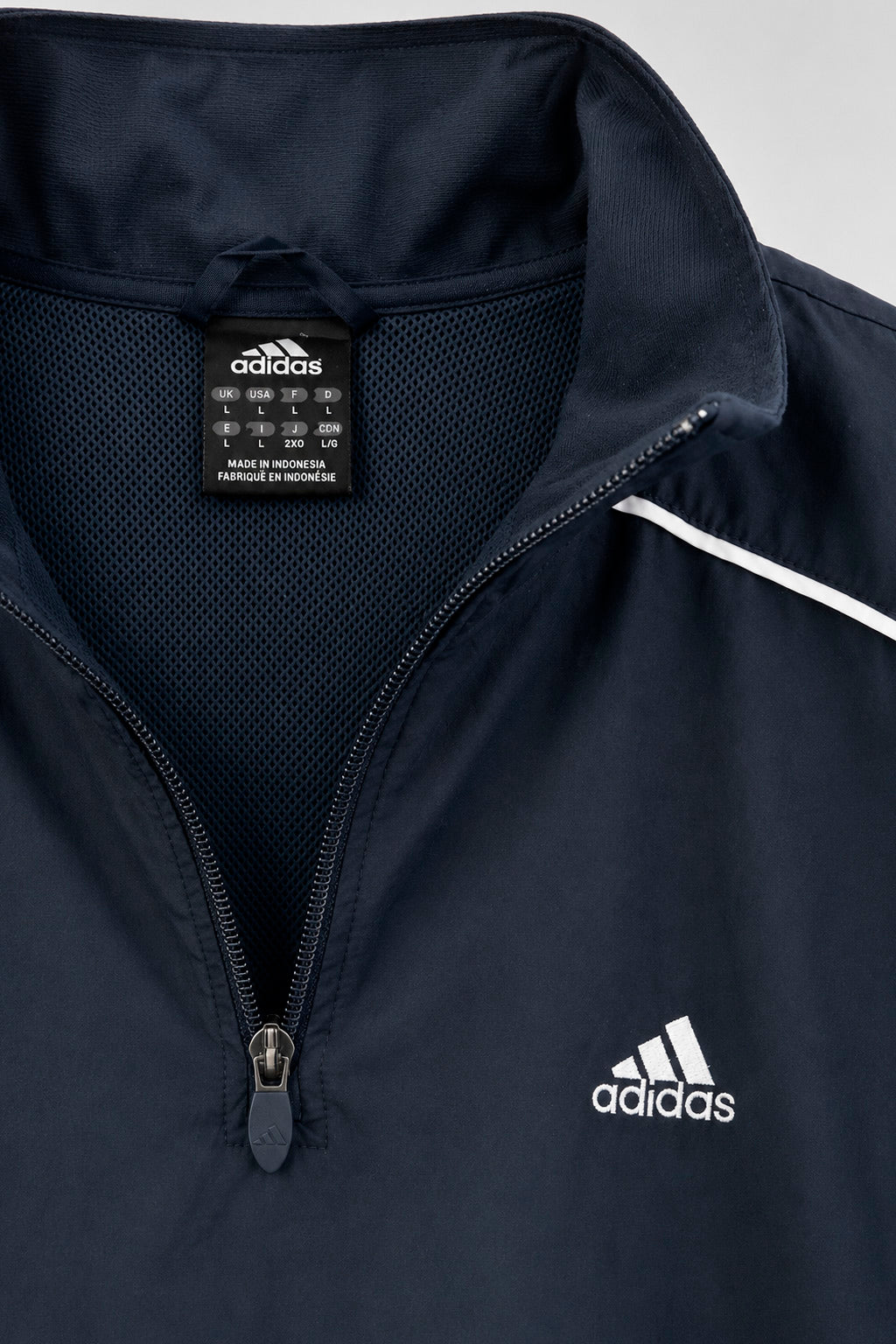 Chamarra training Adidas Pullover Vintage Azul Marino | Talla L