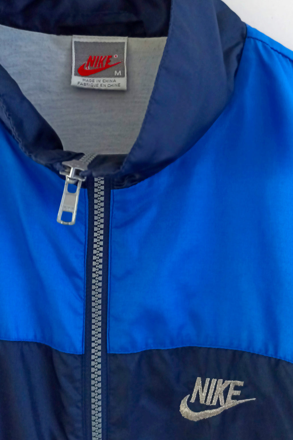 Chamarra rompevientos trackjacket Nike grey tag 1990 - 1995 | Talla M